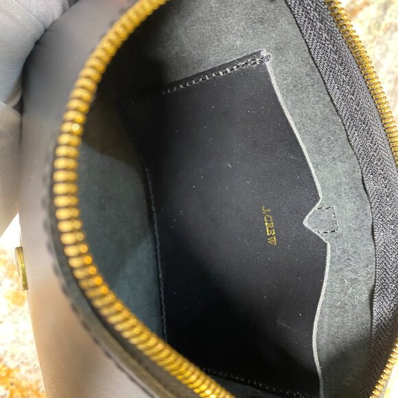 J. Crew Parker Smooth Leather Minimalist Crossbody Bag - Black - Picture 13 of 14